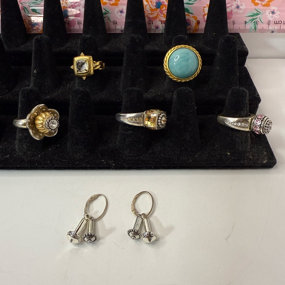 Brighton Ring Lot – Size 8 – Interchangeable Centerpieces + Extras